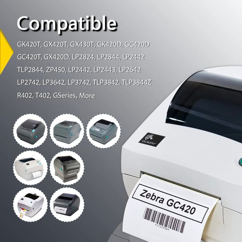 BETCKEY - 1" x 3" (25 mm x 76 mm) Barcode & Address Labels Compatible with Zebra & More Label Printer,Premium Adhesive & Perforated [2 Rolls, 1040 Labels] - Image 3